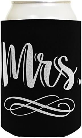Bridalni pokloni za tuširanje MR & MRS Skripta vjenčanica 2 pakovanje može cool cool hladnjake crno crno