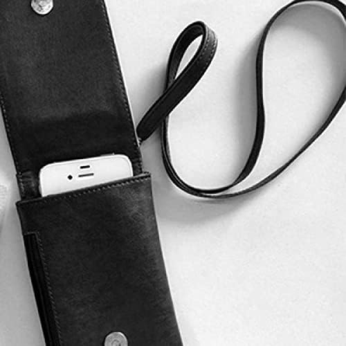 Britanija UK London Arhitektura slikanje Telefon novčanik torbica Viseće mobilne torbice Crni džep