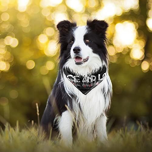2 Pack Dog Bandana Rock Band Leas Print PET šal Podesivi trokut Bibs Kerchief Dog Pribor za malu srednju