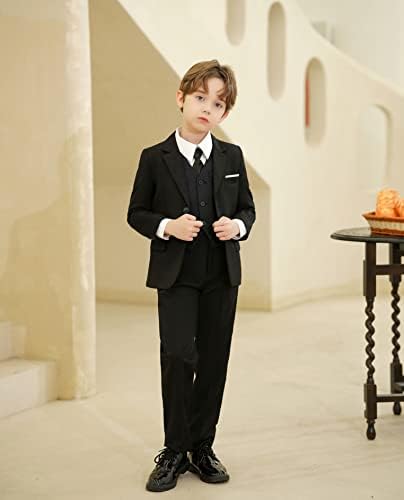 Roelaid odijelo za dječake Slim Fit 7-dijelni, svečani set dječačkih odijela, Dječija odijela u laganom stilu za dječake