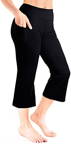 YOGIPACE ženska 20 / 22 / 24 obrezane kičene joge hlače sa džepovima Capri Dužina Slim Fit Hlače salon uzoru