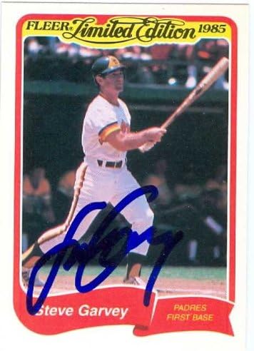 Autograph Warehouse 585997 Steve Garvey autogram bejzbol kartice - San Diego Padres - 1985 Fleer Limited