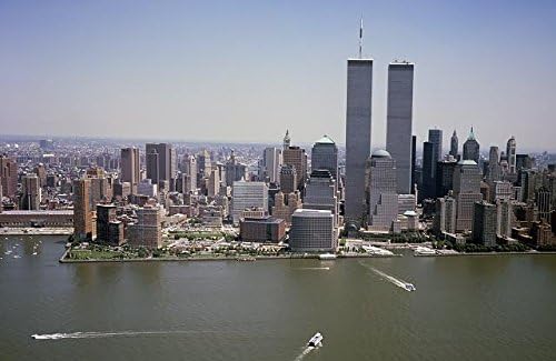 HistoricalFindings Foto: Aerial,New York City,NYC,Svjetski trgovinski centar Twin Towers,Cityscape, Highsmith