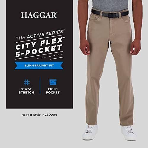 Haggar Muškarci aktivni serija Slim / Ravno Fit Floord Front Pant