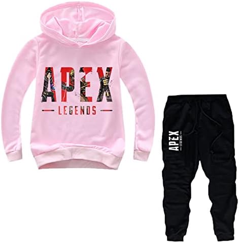 Pojmovi male / velike djece bassic pulover pulover i jogger hlače set, apex legendi outfit s dugim rukavima