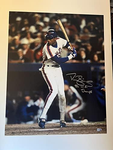 Darryl Strawberry potpisan 16x20 fotografija Dodavanje '86 WS Champs Mets MLB hologram - autogramene MLB