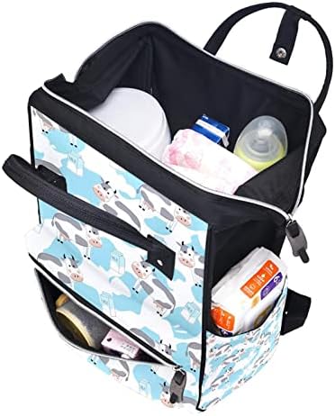 Guerotkr putnički ruksak, torba za pelene, ruksačke vrećice pelena, plave krave mlijeko crtane životinje