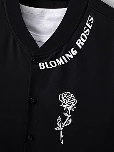 Dvije komadne odjeće za muškarce muškarci cvjetne i slovne grafičke košulje i kratke hlače bez tima