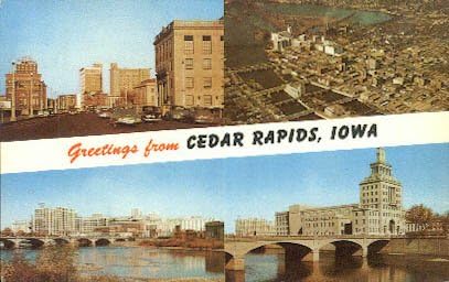 Cedar Rapids, Iowa Razglednica