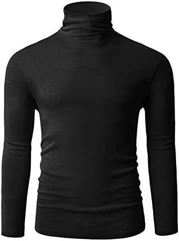 TAPULCO Muška dolčevita Dugi rukav pleteni pulover osnovne tanke Fit Casual meke udobne majice