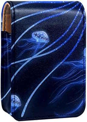 ORYUEKAN Mini torba za šminkanje sa ogledalom, torbica za kvačilo od umjetne kože, meduza okeanska životinja