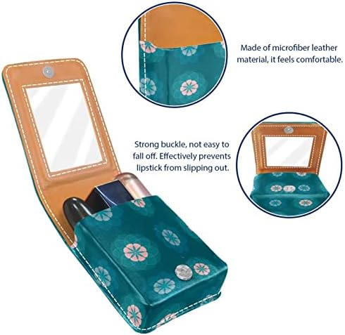 Oryuekan CASS sa ružnom sa ogledalom Slatka prijenosna torba za šminku Kozmetička torbica, moderni tirkizni