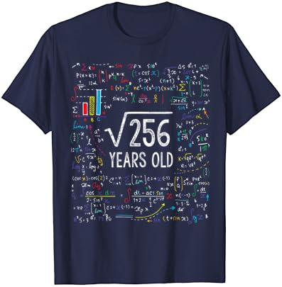 Kvadratni korijen od 256 16. rođendana 16 godina Pokloni Math bday T-Shirt
