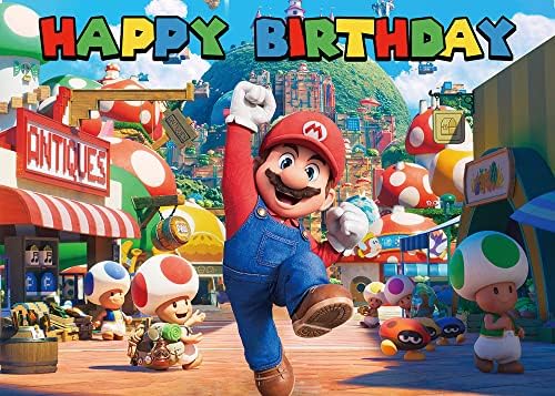 Super Bros Mario tematska fotografija sretan rođendan pozadine avanturistička igra Dječija zabava fotografija