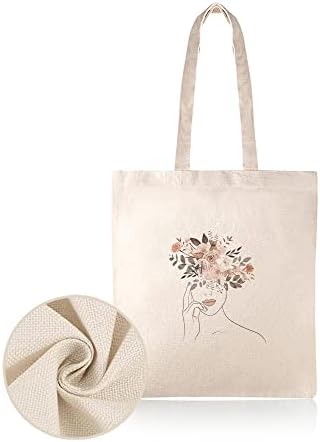 Platnena torba za ženu smiješna estetska torba slatka cvjetna glava ženske umjetničke torbe za višekratnu