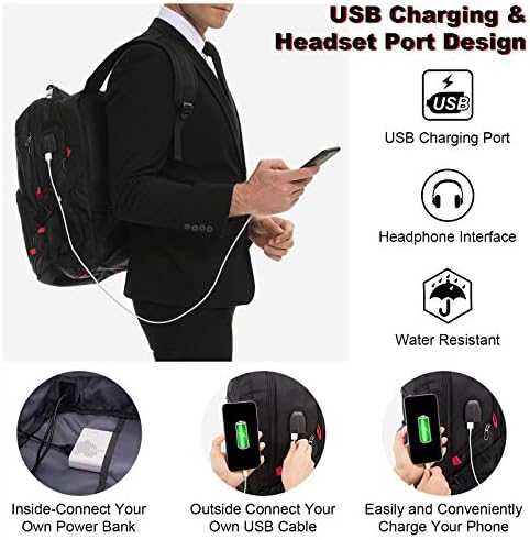 Lovevook Travel Hanppack Vodootporni ruksak protiv krađe sa zaključavanjem i USB punjenjem porta Veliki