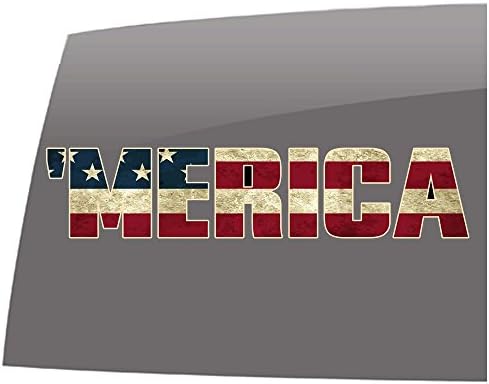 Window Swag 'Merica - SAD - Američka zastava - boja - naljepnica - Patriotsko - vinil naljepnica