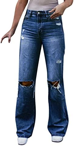 Cargo Jean hlače za žene ženske Casual plave klasične džepove srednjeg struka ravne traper Jean kombinezone