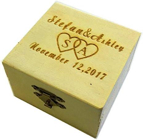 MyLifemyLove ugravirano personalizirano drvo prstena, prijedlog prstenastim kutija za vjenčani prsten, rustikalna