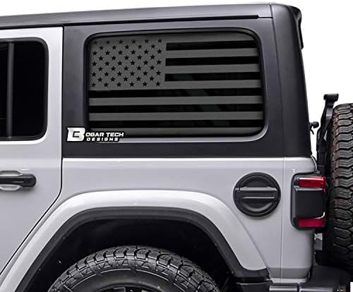 Bogar Tech Dizajn - Presilica američka zastava Vinil stražnji bočni prozori Kompatibilni sa 4 vrata Jeep