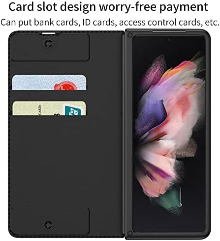 za slučaj Samsung Galaxy Z Fold 3, Slotovi za kartice sa preklopnim novčanikom, uklonjivi držač držača S-Pen držač Retro PU Koža Z Fold 3 futrola za telefon, izdržljiva za Galaxy Z Fold 3 5G futrola