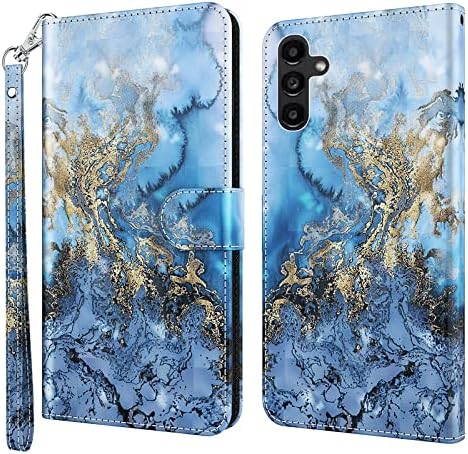 VODOFOX za Samsung Galaxy A14 5G slučaj, novčanik Flip Folio plavi Mramor PU kožna torbica žene kartice