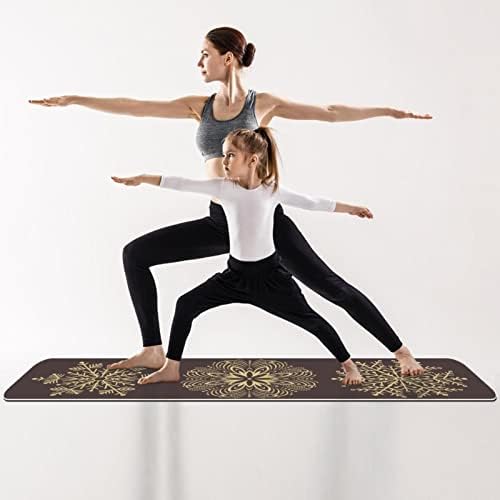 Prostirka za jogu 72 x 24 Snowflakes Eco Friendly neklizajuća podloga za fitnes vježbe za Pilates i vježbe na podu