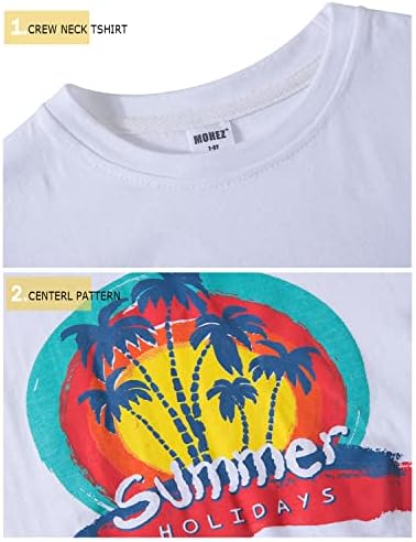 mohez Kids Hawaiian Outfits za dječake grafički Print Tee Shirt & amp ;kratki Set 2kom ljetna plaža Odjeća