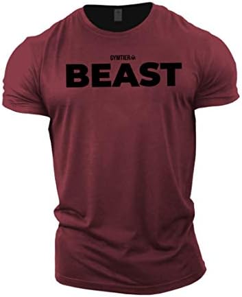 GYMTIER Beast-Bodybuilding T-Shirt / Muška teretana T-Shirt odjeća za obuku