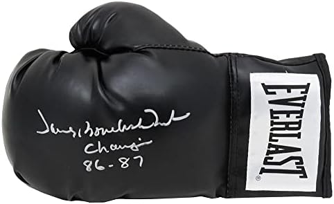 James 'Bonecrusher' Smith potpisao Everlast Crne bokserske rukavice sa šampionom 86-87 bokserskih rukavica