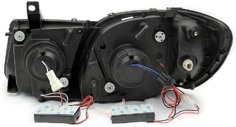 AnzoUSA 111170 Crni prozirni/jantarni projektor Halo farovi za Lexus LX470 -