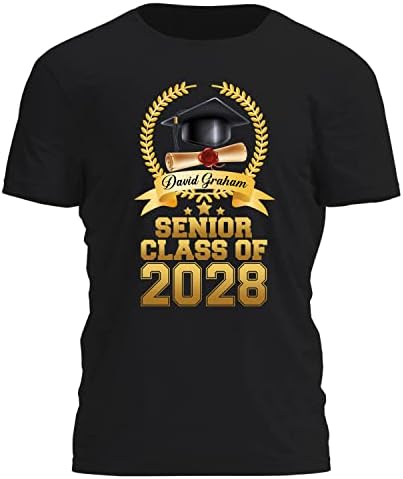 PREZZY personalizovano ime Shirt Senior 2023 Graduate Class of 2023 Matura 23 pokloni za njega njene Žene