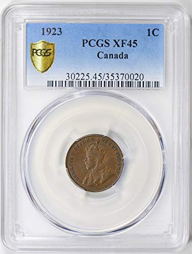 1923 CA Kanada - Mali centi Penny XF45 PCGS