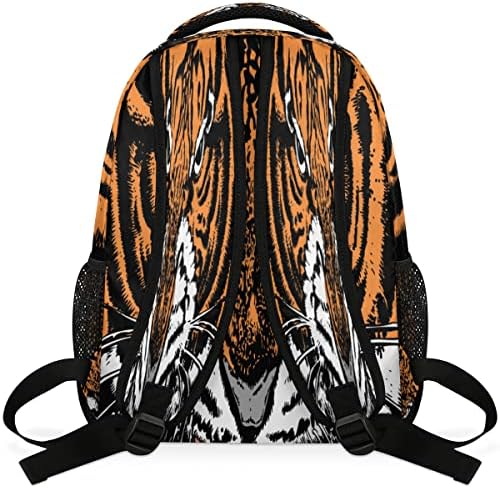 Angry Tiger Face Laptop ruksak putnička torba Osnovni izdržljivi dnevni pasak velikih kapaciteta Turistička