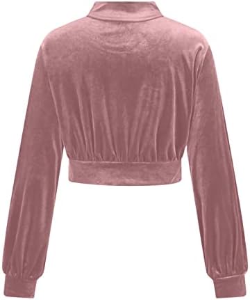 Obrezane ženske dukseve dukseri moda mockneck kasniji dugi rukav vrhovi bodycon tunika Trendy Stretch odjeća