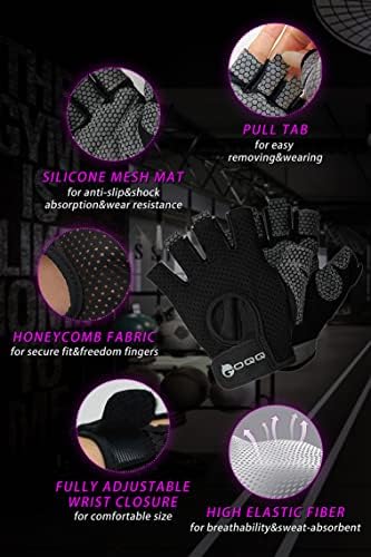 Oqq sportske rukavice za muškarce i žene rukavice bez prstiju za dizanje tegova s podrškom za dlanove za teretanu i vježbe