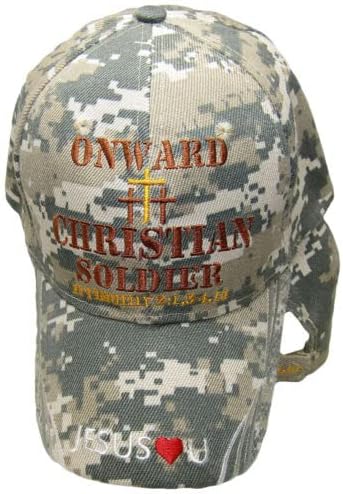 Naprijed hrišćanski vojnik Isus Volim te Acu Digitalni Camo smeđe slova kapa šešir
