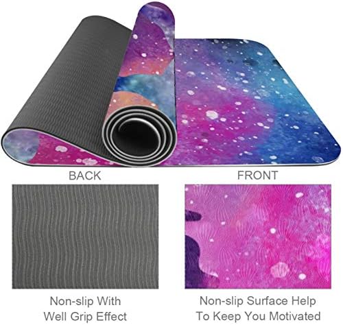 Siebzeh Galaxy Unicorn Starry Sky Premium Thick Yoga Mat Eco Friendly Rubber Health & amp; fitnes non Slip