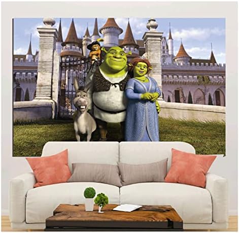 Shrek tema fotografija pozadina Castle Green Monster Photo Booth pozadina za djecu Shrek tema Happy Birthday