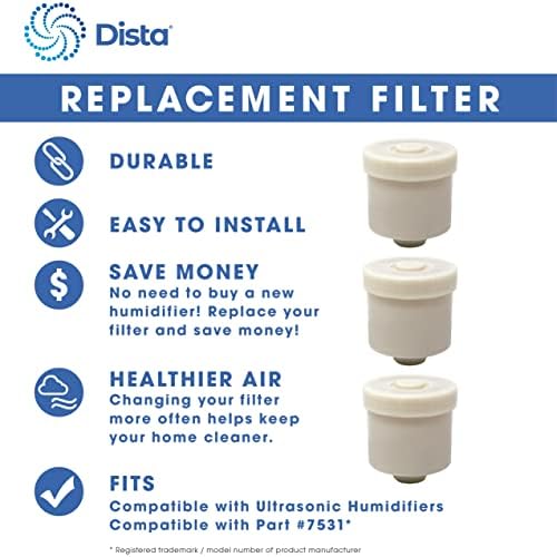 Didala filter - Demineralizacija uložak Kompatibilan sa 7531 za Select Humidifier Model # 'S 7133, 7135, 7145, 7144, 7145, 7147, U600, U650, 2055, 2055A, E2441, U200, U200, U700 -