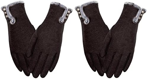 2 para ženske zimske rukavice sa toplim dodirnim ekranom otporne na vjetar od vune od vune obložene dodirnim ekranom za slanje poruka za žene Lake rukavice od lateksa