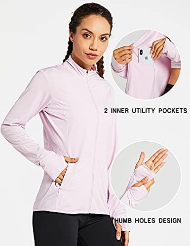 Zuty ženske majice s dugim rukavima upf 50+ zaštita od sunca puna zip jakna UV lagana pješačenja na otvorenom