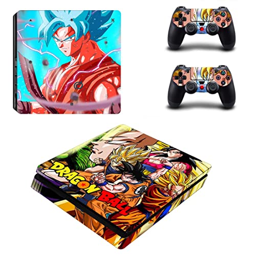 Anime Drago i VIP baloni Son Goku, Vegeta, Super Saiyan PS4 ili PS5 naljepnica za PlayStation 4 ili 5 konzolu i 2 kontrolera naljepnica vinil-V2341