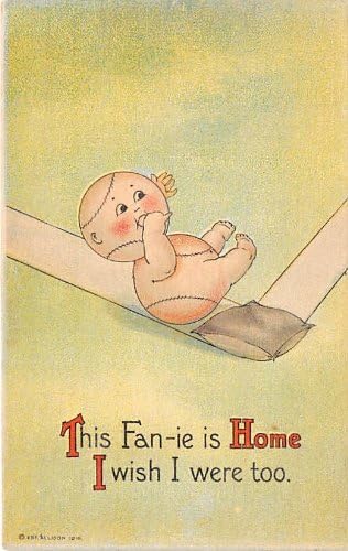 L & R New York Fan-IE Series 100 Kewpies, Baseball, Base Ball Commic Old Vintage Antique Postcard Post kartice