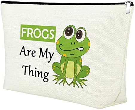 Mxrymvu Funny frog kozmetička torba za šminkanje životinja žabe Lover poklon slatka žaba poklon za žene prijateljica sestra žaba tematski pokloni Matura pokloni za kćer rođendan Božić Poklon Ideje travel Makeup torbica