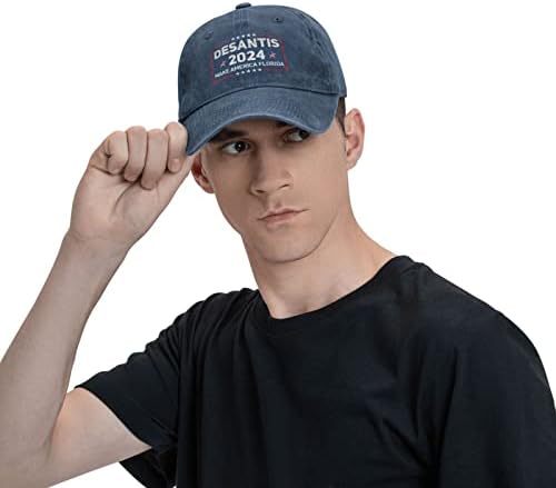 Tureiop Desantis 2024 Make America Florida Hat za muškarce Žene Ron Desantis 2024 Predsjednik bejzbol kapu Crni snack Hat