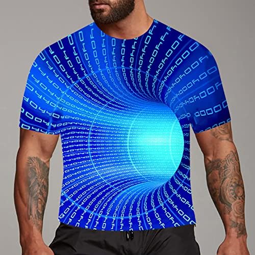 2023 Nova muška moda 3D tisak T košulje Smiješne grafike Uzorak CrewNeck Kratki rukav Tees TEE majica