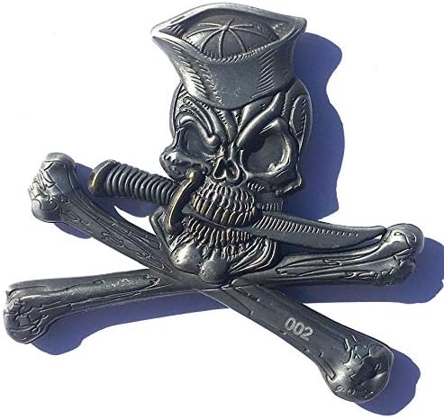 Američka mornarica Jolly Roger lobanja i kosti 4 inčni vojni novčić