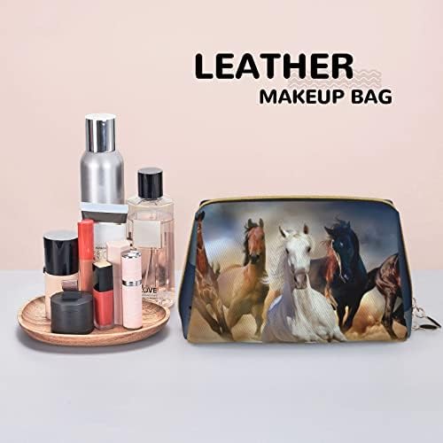 Konji za životinje Mala kozmetička torba Kožne prijenosne šminke Kozmetičke vrećice za ženske torbe za šminke
