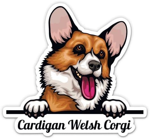 Cardigan Welsh Corgi naljepnica - 3 Naljepnica za prijenosna računala - vodootporni vinil za automobil,